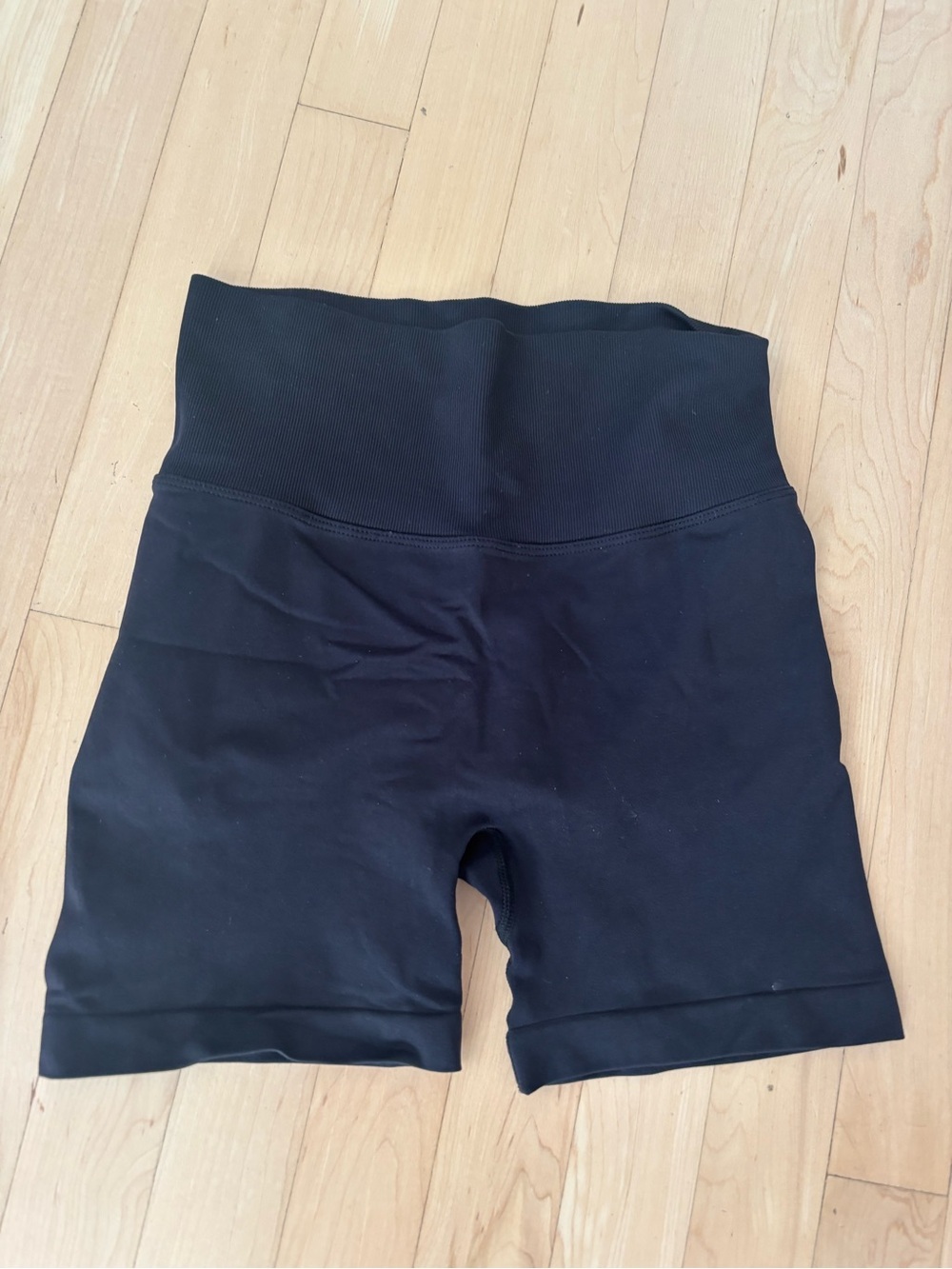 High-Waist Black Women’s Performance Shorts